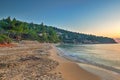 The sunrise at the beach Chrisi Milia of Alonissos, Greece