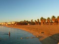 Sunrise on the beach near Saint Tropez in France in Eruope Royalty Free Stock Photo