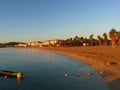 Sunrise on the beach near Saint Tropez in France in Eruope Royalty Free Stock Photo