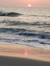 Sunrise beach ocean dawn surfside beach sand