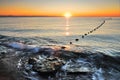 Sunrise on the beach. Turkey. Kemer. Antalya Royalty Free Stock Photo