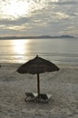 Sunrise on the beach. Vietnam. Royalty Free Stock Photo