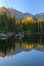 Sunrise on Bear Lake in Rocky Mountain National Park Royalty Free Stock Photo