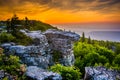 Sunrise at Bear Rocks Preserve, in Dolly Sods Wilderness, Monon Royalty Free Stock Photo