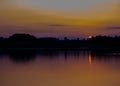 Sunrise with beautiful reflection at Furzton Lake, Milton Keynes