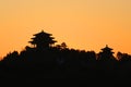 Sunrise in Behai Park, Beijing Royalty Free Stock Photo