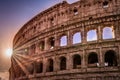 Sunrise in Colosseum Royalty Free Stock Photo