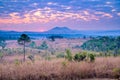 Sunrise behind mountain view, Thung Salaeng Luang national park