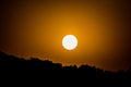 Sunrise behind the mountains of Rishikesh