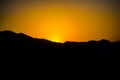 Sunrise behind the mountains of Rishikesh