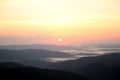 Sunrise in Bieszczady Royalty Free Stock Photo
