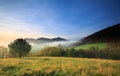 Sunrise in the the Bieszczady Royalty Free Stock Photo