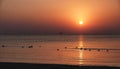 Sunrise at Black Sea coast in Navodari Royalty Free Stock Photo