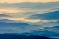 Sunrise on the Blue Ridge Mountains in Smoky Mountain National Park. Royalty Free Stock Photo