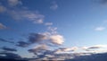 Sunrise blue sky and clouds
