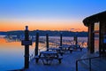 Sunrise at the Boat Dock Royalty Free Stock Photo