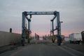 Sunrise at the boat launching pier of Atlantic Highlands Marina