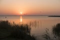 Sunrise at the Bodden on Fischland Royalty Free Stock Photo