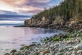 Sunrise at Boulder Beach and the Otter Cliffs - Maine