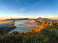 View of sunrise at Bromo Mountain Royalty Free Stock Photo