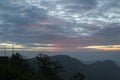 Sunrise in the Bromo Tengger Semeru area in East Java, Indonesia. This view was taken in the morning from the hill