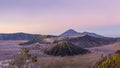 Sunrise at the Bromo Tengger Semeru National Park on the Java Island, Indonesia. View on the Bromo or Gunung Bromo on Royalty Free Stock Photo