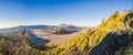 Sunrise at the Bromo Tengger Semeru National Park on the Java Island, Indonesia. View on the Bromo or Gunung Bromo on Royalty Free Stock Photo