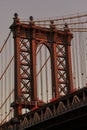 Sunrise in Brooklyn, New York, view from Dumbo touristic area and main landmarks