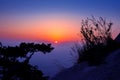 Sunrise on Bukhansan mountains in Korea.