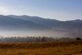 Sunrise in Cades Cover in the Great Smoky Mountains National Park in Tennessee Royalty Free Stock Photo