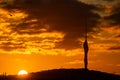 Sunrise and camlica tower silhouette