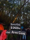 Sunrise camp, rest area, sindoro
