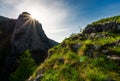 Sunrise in Canyon of Trascau mountains Royalty Free Stock Photo