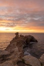 Sunrise in the Cap Martinet on the island of Ibiza Royalty Free Stock Photo