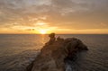 Sunrise in the Cap Martinet on the island of Ibiza Royalty Free Stock Photo