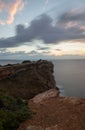 Sunrise in cap martinet in long exposure, Ibiza Royalty Free Stock Photo