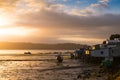 Sunrise at Castro in the southen island of Chiloe Royalty Free Stock Photo