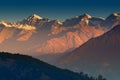 Chaukhamba sunrise, garhwal Himalayas, India Royalty Free Stock Photo