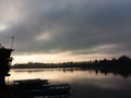 Sunrise in Cileunca lake, Bandung. One of the popular lake in Bandung West Java Indonesia. Royalty Free Stock Photo