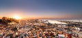 Sunrise in the city of Almeria Royalty Free Stock Photo