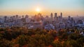 Montreal sunrise from Mont Royal