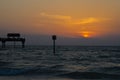 Sunset night Clearwater Pier 60 Tampa Florida Beach Royalty Free Stock Photo