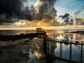 Sunrise at Cloud 9 - Siargao Island - The Philippines Royalty Free Stock Photo