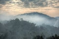 Sunrise clouds and morning mist in Bwindi Impenetrable National Park