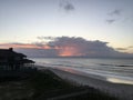 Sunrise over the Atlantic Ocean Coastline, North Carolina Royalty Free Stock Photo