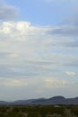 Sunrise clouds over Mojave Desert mountains valley town Pahrump, Nevada, USA Royalty Free Stock Photo