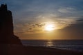 Sunrise through the clouds reflecting on the Sea of Cortez. Royalty Free Stock Photo