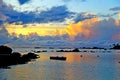 Colorful sunrise on the second beach of Morro de Sao Paulo, Bahia, Brazil Royalty Free Stock Photo