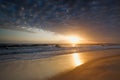 Cloudy sunrise at Currumbin beach, Gold Coast, Australia Royalty Free Stock Photo