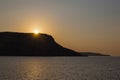 Dawn at the coastal area of Greece Royalty Free Stock Photo